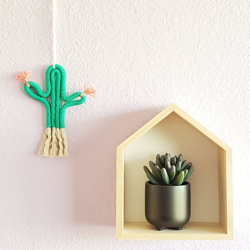 Handmade macrame cactus